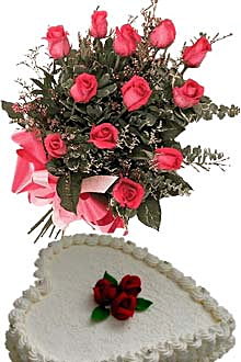  Ankara 14 �ubat ucuz �i�ek g�nder  Yas pasta ve �zel g�l buketi