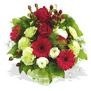 karanfil gerbera ve g�ller - d�s�nenelere �zel -  Ankara 14 �ubat �i�ek g�nderme 