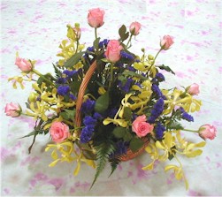  Ankara 14 �ubat �i�ek yolla �i�ek�i  pembe g�llerden sepetde