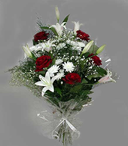  Ankara 14 �ubat uluslararas� �i�ek g�nderme  super g�rsel buket tanzimi