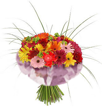 karisik gerbera demeti 15 adet gerberalardan  Ankara 14 �ubat �i�ek�i ma�azas� 