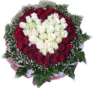  Ankara 14 �ubat �i�ek ma�azas� , �i�ek�i adresleri  27 adet kirmizi ve beyaz g�l sepet i�inde