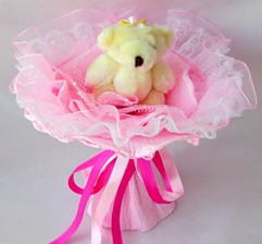 15 cm boyutlarinda 1 adet ayi buketi  Ankara 14 �ubat uluslararas� �i�ek g�nderme 