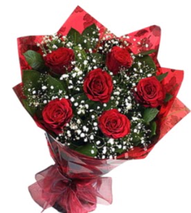 6 adet k�rm�z� g�lden buket  Ankara 14 �ubat yurti�i ve yurtd��� �i�ek sipari�i 