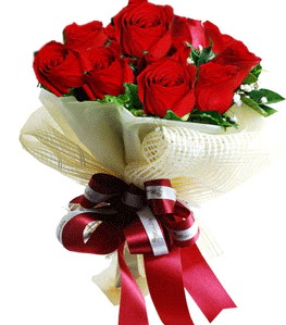 9 adet k�rm�z� g�lden buket tanzimi  Ankara 14 �ubat �i�ek g�nderme sitemiz g�venlidir 