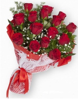 15 adet k�rm�z� g�lden k�z isteme buketi  Ankara 14 �ubat �i�ek g�nderme 