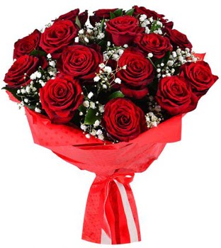 K�z isteme �i�e�i buketi 17 adet k�rm�z� g�l  Ankara 14 �ubat �i�ek�i telefonlar� 