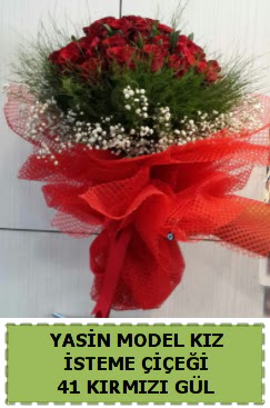 41 Adet k�rm�z� g�l k�z isteme �i�e�i  Ankara 14 �ubat �i�ek g�nderme sitemiz g�venlidir 