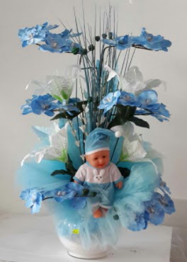Mavi cam bebekli bebek do�um �i�e�i  Ankara 14 �ubat sevgililer g�n� �i�ek sat��� 