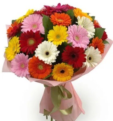 Kar���k b�y�k boy gerbera �i�ek buketi  Ankara 14 �ubat sevgililer g�n� �i�ek sat��� 