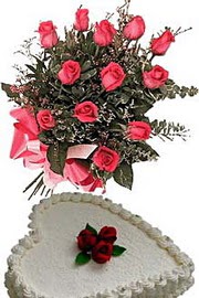  Ankara 14 �ubat ucuz �i�ek g�nder  Yas pasta ve �zel g�l buketi