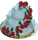  Ankara 14 �ubat anneler g�n� �i�ek yolla  3 katli g�llerle s�sl� pasta