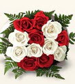  Ankara 14 �ubat �i�ek , �i�ek�i , �i�ek�ilik  10 adet kirmizi beyaz g�ller - anneler g�n� i�in ideal se�imdir -