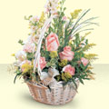  Ankara 14 �ubat 14 �ubat sevgililer g�n� �i�ek  sepette pembe g�ller