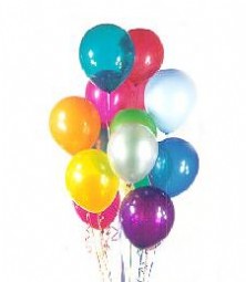  Ankara 14 ubat sevgililer gn iek sat  19 adet karisik renkte balonlar 