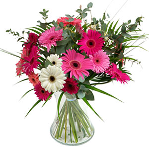 15 adet gerbera ve vazo �i�ek tanzimi  Ankara 14 �ubat online �i�ek g�nderme sipari� 