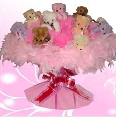 11 adet pelus ayicik buketi  Ankara 14 �ubat sevgililer g�n� �i�ek sat��� 