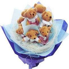12 adet hediye ayicik bear demeti  Ankara 14 �ubat kaliteli taze ve ucuz �i�ekler 