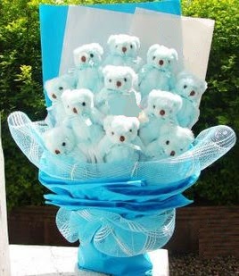 13 adet pelus ayiciktan g�rsel hediye buketi  Ankara 14 �ubat internetten �i�ek sat��� 