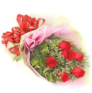  Ankara 14 �ubat �i�ek , �i�ek�i , �i�ek�ilik  6 adet k�rm�z� g�lden buket