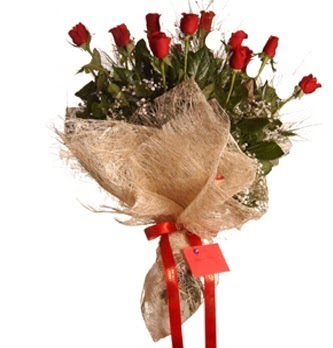  Ankara 14 �ubat �i�ek servisi , �i�ek�i adresleri  10 adet k�rm�z� g�lden g�rsel buket
