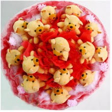  Ankara 14 �ubat uluslararas� �i�ek g�nderme  15 li ay� buketi Teddy Bear Bouquet
