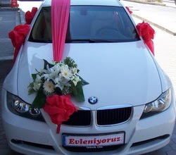Gelin araba s�slemesi  Ankara 14 �ubat 14 �ubat sevgililer g�n� �i�ek 