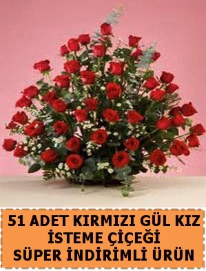 51 Adet k�rm�z� g�lden k�z isteme �i�e�i  Ankara 14 �ubat internetten �i�ek sat��� 