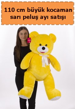 110 cm b�y�k sar� kocaman pelu� ay�  Ankara 14 �ubat �i�ek yolla �i�ek�i 