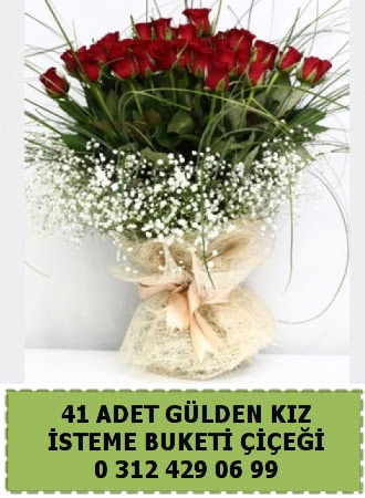 41 k�rm�z� g�lden k�z isteme �i�e�i buketi  Ankara 14 �ubat �i�ek g�nderme sitemiz g�venlidir w