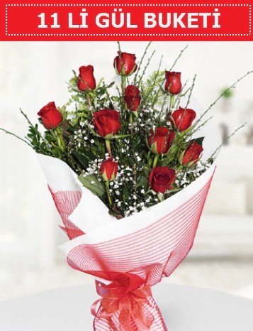 11 adet k�rm�z� g�l buketi A�k budur  Ankara 14 �ubat �i�ek g�nderme sitemiz g�venlidir 