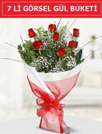 7 adet k�rm�z� g�l buketi A�k budur  Ankara 14 �ubat sevgililer g�n� �i�ek sat��� 
